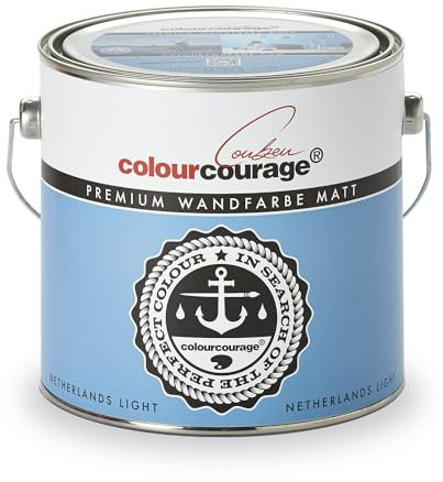 Premium Wandfarbe colourcourage matt Netherlands Light 2,5L - weitere einzigartige Farbtöne erhältlich