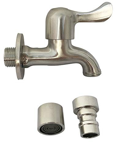 Farnavi Stainless Steel Laundry Bathroom Washing Machine Faucet Mop Pond Bibcock Wall Mounted Single Cold Water Tap