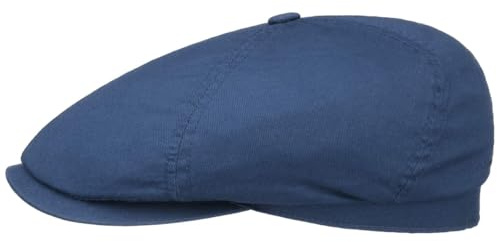 Stetson Cotton Twill Flatcap Gefüttert Baumwolle Atmungsaktiv Unifarben Herren Frühjahr Sommer