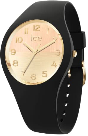Ice-Watch - ICE horizon Black gold - Schwarze Damenuhr mit Silikonarmband - 021364 (Small)