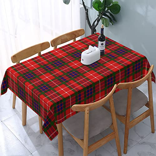 Tischdecke, rechteckig, schottischer Clan Fraser of Lovat, Schottenkaro, Polyesterstoff, wasserabweisend und knitterfrei, Tischdecke für Küche und Esszimmer, Tischplatte 137,2 x 182,9 cm (4–6 Sitze)