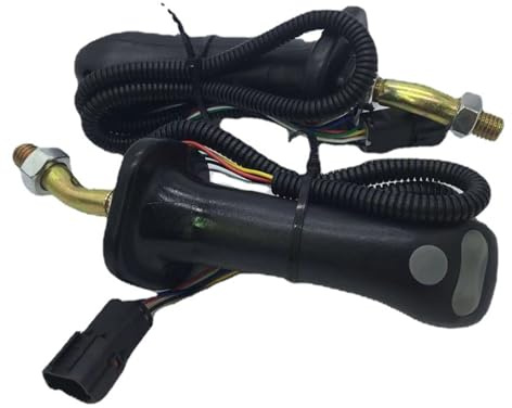 Maniglia con Pulsante di Colla, 2 Pezzi Maniglie Joystick per Escavatore Impugnatura Ergonomica Maniglia con Pulsante di Controllo Preciso Kit Joystick per Escavatore per KOAVX