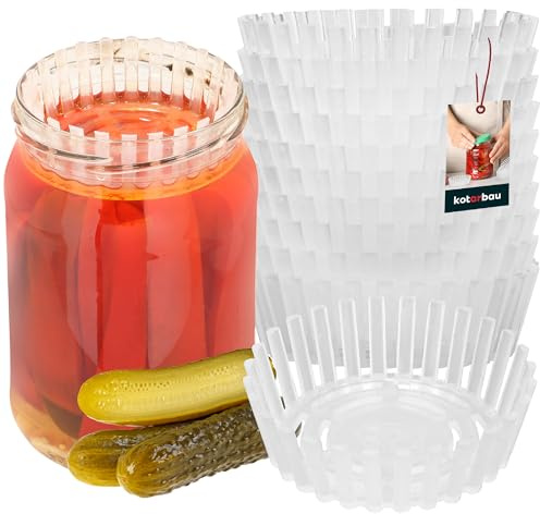 KOTARBAU® 10er Set Fermentiergitter Kunststoff – 100 mm – Sieb für Einmachgläser – Einlegerost Kunststoff - Trennwand für Gläser – Fermentiergitter für Einmachgläser – Einmachhilfe