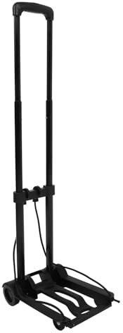 Lurrose Carrello Portabagagli Pieghevole Struttura in Metallo Ruote Scorrevoli e Gancio Doppio Mini Carrello Della Spesa Leggero e Compatto Per Uso Quotidiano e Viaggi