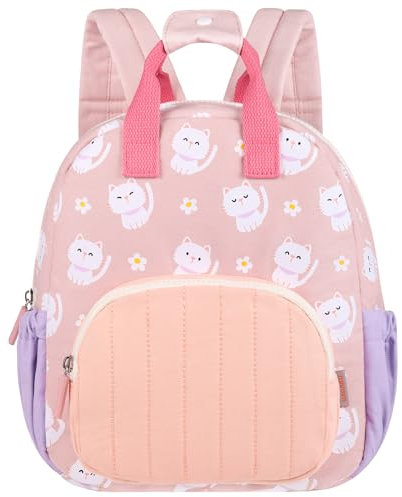 GAGAKU Toddler Backpack for Girls - Kids Backpacks Mini Children Backpack 2-5 years Cartoon Breathable Comfortable Preschool Kindergarten Elementary Rucksack Travel Bag - Pink Cat