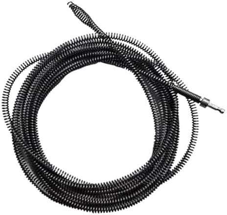 VKE 21V Sturatubi Elettrico,24FT Sonda Sturatubi,Adatta per Tubi da 20-75 mm,Pulitore di scarico senza fili per fognature (Include solo 5 metri di molla)