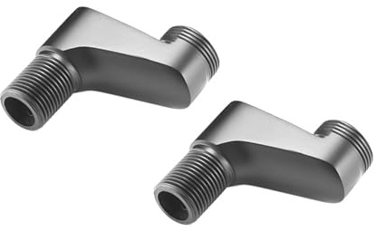 BiaoTeng Excentricas Grifo Ducha 2 Piezas Latón Adaptador de Grifo 1/2 a 3/4 Gris
