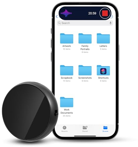 Diktiergerät Mini 3072Kbps, Audio Aufnahmegerät Abhörgerät mit Dreifacher Rauschunterdrückung Sprachaktivierter, Voice Recorder 64G, USB Wiederaufladbar Mini Aufnahmegerät
