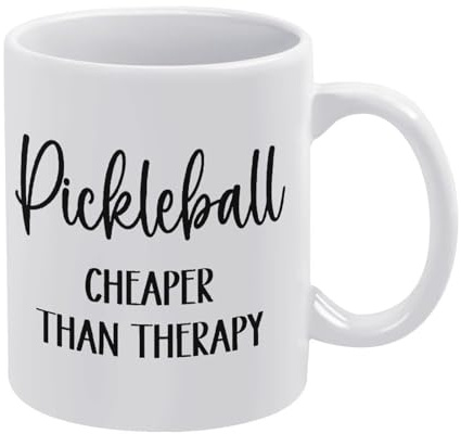 Las Bolas De Pickleball Son Más Baratas Que La Terapia Tazas Cerámica Taza De Café Con Asa Taza 330Ml Para Café Té Oficina