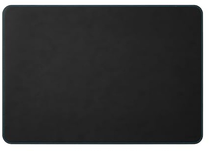 Eglooh - Herms Deluxe - Schreibtischunterlage aus Leder Schwarz cm 80x50 - Blau Kontrast Nähten und abgerundeten Kanten - Made in Italy