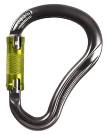Ocun Harpy HMS Twist - Moschettone HMS ergonomico leggero, taglia unica, colore antracite, verde