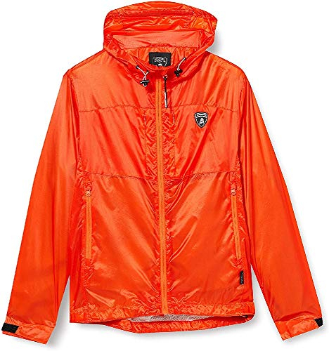 Automobili Lamborghini Spolverino Lamborghini con Cappuccio Giacca a Vento, Arancio XANTO, 50 Uomo