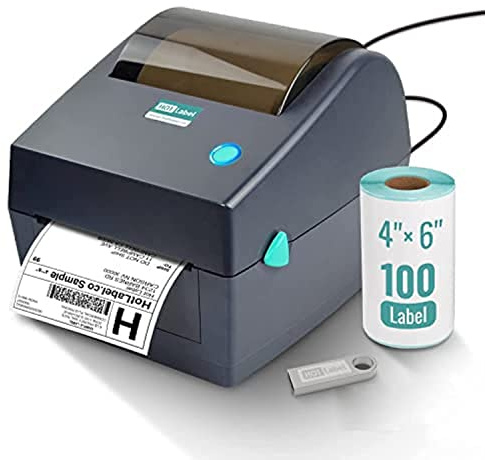 HotLabel Thermal Printer, Shipping Label Printer, Desktop Thermal Label Printer 4x6, Label Printer Machine for Postage Address Compatible with Amazon, eBay, Etsy, Shopify Royal Mail UPS Evri DPD