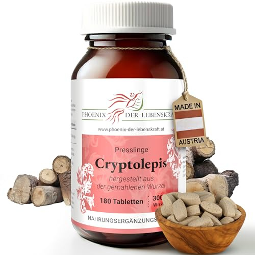 Cryptolepis Tabletten 300 mg | 180 Tabletten Cryptolepis sanguinolenta | Tabletten statt Kapseln | Gelber Wurmfarn, Ghana-Quinine
