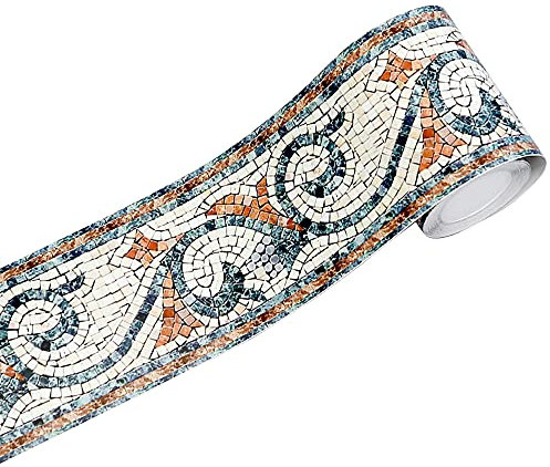 ANCLLO 2 Rotoli Carta da Parati Bordo Trim Autoadesivo Decorazione Per Soggiorno Cucina Bagno 10x500cm #2