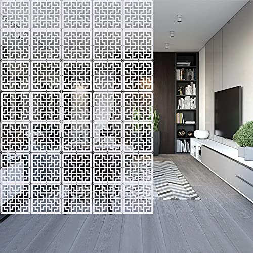 YHANEC Pannello Divisorio da Appendere, 12 pezzi Pareti Divisorie per Interni, Separe Paravento, Dividere Ambienti, Per la Decorazione di Casa, Camera, Ristorante, Hotel e Bar, 29 * 29cm, Bianco