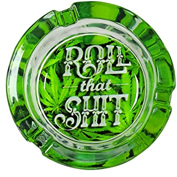 Pot Leaf Weed Cigarette Ashtray for Outdoors and Indoors Use… green