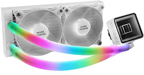 Mars Gaming MCA-WT, Gaines ARGB pour Tubes de Refroidissement Liquide, 30 LED ARGB Personnalisables et Ultra Brillantes, Silicone Eco Soft, Compatibilité Totale, 330mm