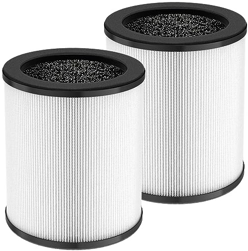 2 Pack KJ80 Replacement Filter for Druiap KJ80 Air Purifier, 3-in-1 Filter