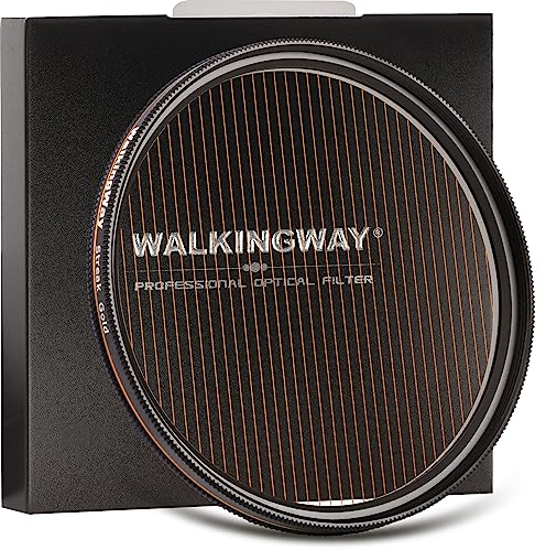 Walking Way 58MM Filtro e Lente de Efecto Anamórfico de Raya Doradas, Vidrio Óptico Ultra Claro con Marco Giratorio para Cámara DSLR