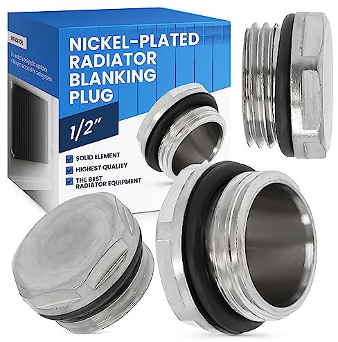 Blindstopfen Blindkappe Heizkörper Endkappe 1/2 Zentralheizung Heizkörperstopfen Kühlerendkappe Heizungsendstopfen Zubehör für Zentralheizungen Heizkörperzubehör Heizkörperstecker