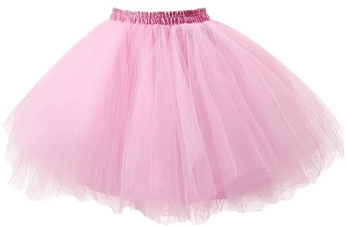 Dressever Damen 50er Rockabilly Petticoat Retro Tüllrock | Ballet Cosplay Prom Abendkleider Anlass;Tanz Tüllrock;Halloween Tüll-Rock;Karnevalskostüm