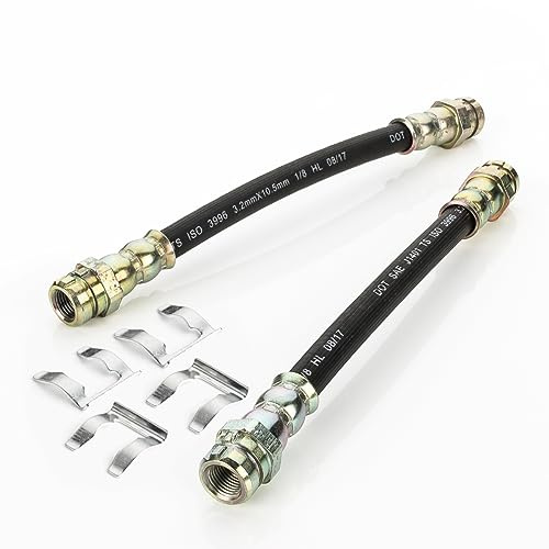 LST 2x Bremsschlauch Set hinten + Halteklammer Mii Up 195 mm