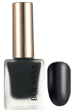 Matte Nagellacke - schnell trocknende ungiftige Nagellacke - wasserbasierende langanhaltende Nagellacke Maniküre Kunst für Frauen Teenager Mädchen (Schwarz)