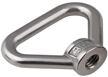 FANNIXI Triangle Ring nut 10 Stück viel 304 Edelstahl M5/M6/M8/M10/M12 Ringmutter Marine Ringmutter Ringmutter Schlaufenloch for Heben von Kabelseilen (Color : Triangle, Size : M8 (10PCS a Lot))