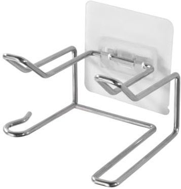 PHENOFICE 1Pieza Soporte para Secador de Pelo Pared sin Perforaciones Estante de Almacenamiento Inoxidable para Baño y Dormitorio Organizador de Secador de Pelo Resistente y Duradero