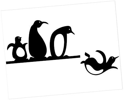 Angoily Penguin Switch Decal PVC Wall Sticker Decorative Sticker for Home Decor Creative Chic