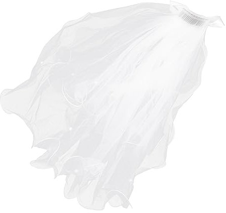 GALPADA Bridal Bachelorette Party Haarschmuck Mit Schleier Und Haarspange Brautaccessoires Für Junggesellinnenabschied Hochzeitsfeier Tüll Und