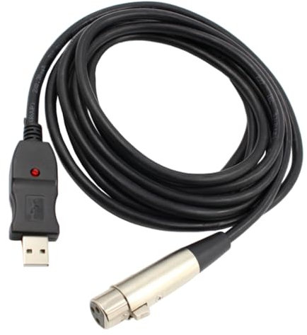 OFFIGAM Cable Adaptador Usb De Para Micrófonos y Conversión Digital De Bits Compatible Dispositivos De Grabación y Streaming