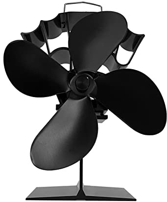 Ultra leiser 4 wärmebetriebener Ofenventilator für effiziente Holzverbrennung, Wärmeverteilung, umweltfreundliches Aluminiumlegierungs-Design