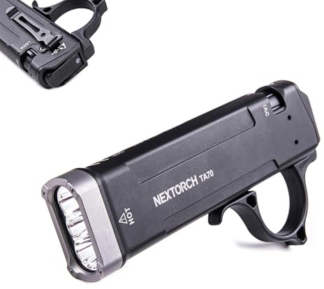 Nextorch TA70 - Linterna táctica plana recargable súper brillante, linterna LED EDC de 3500 lúmenes, recargable por USB-C, súper delgada IP67 impermeable, linterna para camping, correr, emergencia y