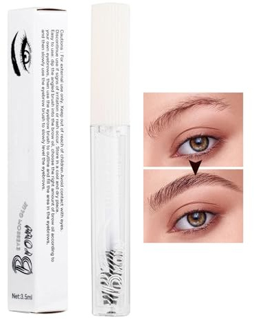 Gel fijador de cejas transparente,para |para resistente agua | Pegamento para, resistente agua y sudor, para peinar, salón de belleza,