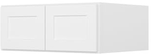 Furinno Shaker Wall Refrigerator Kitchen Cabinet, with 2 Doors, Ready to Assemble, 24 D x 30 W x 12 H, White