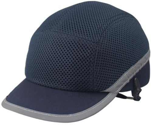 Keuyeo Berretto Antiurto di Sicurezza con Strisce Riflettenti, Casco Anticollisione, Berretto Baseball Traspirante per Lavoro, Forniture per Fabbriche E Officine