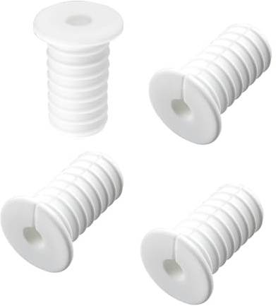 HHXUUAN 2Pcs 3/4 in 19mm Cable Wall Grommet, Anti‑Slip Split Bushing White | silicone, wall hole pass‑through, tool‑free split install, for Starlink, ethernet, home network, cable abrasion protection