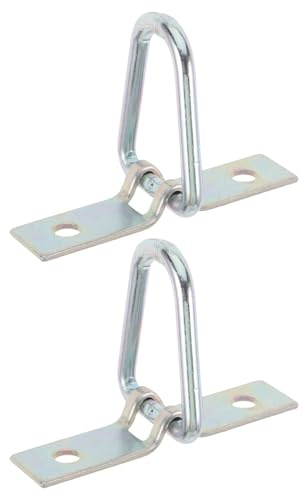 ERINGOGO 2 Pezzi Anelli di Fissaggio D-ring per Carico Pesante Ancoraggi Rimorchio con Montaggio Superficie Ganci Resistenti per Camion Barche e Moto