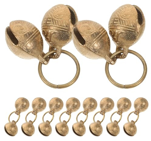 Ciieeo 10 Campanellini per Collari Animali Domestici con Testa Animale 22Mm in Metallo Resistente Accessori per Cani e Gatti Ciondoli Leggeri per Addestramento e Localizzazione