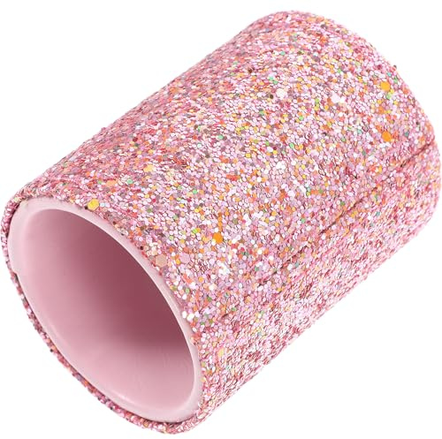 Gatuida Estuche Pequeño para Brochas de Maquillaje Purpurina Cubo Organizador Portátil de Plástico Resistente Soporte para Pinceles de Maquillaje Adecuado para Tocador y Viaje