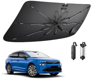 BIBIBO Compatible avec Skoda Enyaq iV 2021-2024 2025 Pare-soleil Couvre-vitre Avant Parasol La Protection Acoustique Avant Pare-brise Protection Solaire pour Voiture Enyaq Accessoires