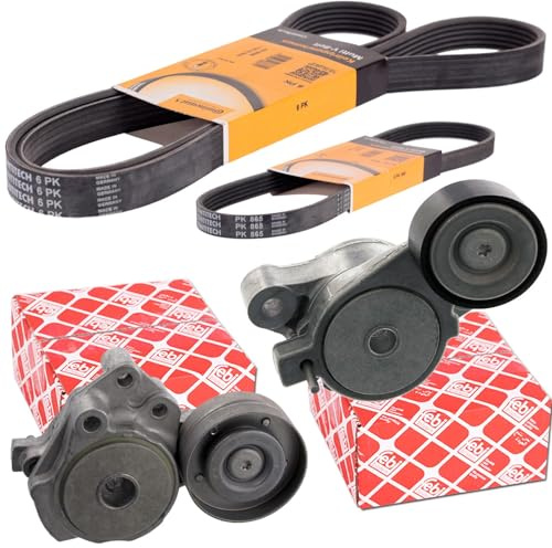 BandelOne enthält 2 Conti Keilrippenriemen Spanner passend für Golf 5 Passat B6 Polo 6R