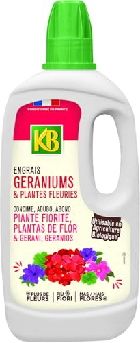 KB Engrais géraniums et Plantes Fleuries 1 L
