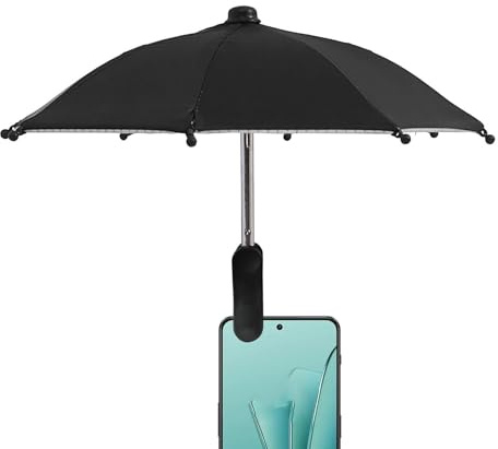Yumneo Phone Umbrella For Sun | UV Protection Cellphone Sun Shade | Adjustable Suns Shade For Outdoor Filming | Anti Reflective UV Protection Cover For Outdoor Filming, Watching & Camping Use