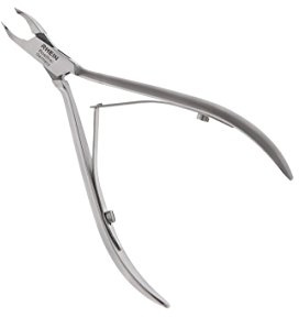 Alicates profesionales para cutículas, cortacutículas, tijeras para cutículas, herramienta para el cuidado de los pies, herramienta de manicura, pedicura, cabezal pulido de acero inoxidable (4 mm)