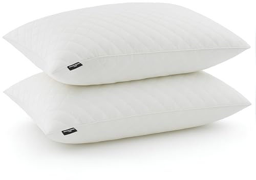 Promo Linge Lot de 2 Oreillers, Coussins à Mémoire de Forme, Spécial Cervicale, Jean Louis Scherrer. (50X70 cm)