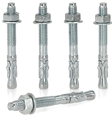 KM TRADE Bolzenanker - Schwerlastanker aus verzinktem Stahl mit ETA Zulassung, Option 7 - M8 x 75 mm, fixierbare Dicke: 17 mm - 1 Stück