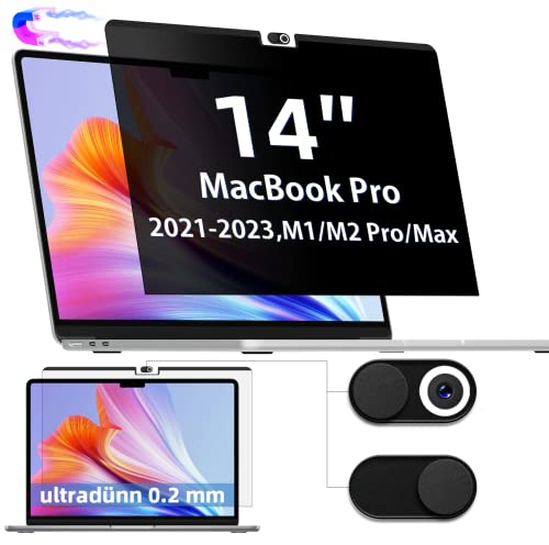 IPROKKO Filtre de Confidentialité Magnétique pour MacBook Pro 14 2025-2021 (M5/M4/M3/M2/M1), Filtres d'écran pour Ordinateur Portable Amovible, Anti-Lumière Bleu Ecran Confidentialité